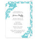 Aqua Damask Invitations Image 7 of 12